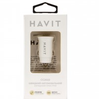 Зарядний пристрій авто Havit HV-CC2022 USB+Type-C 20W white(5)