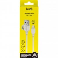 Кабель USB > lightning Budi 2.4A 1м white DC227L10W/Breidon/