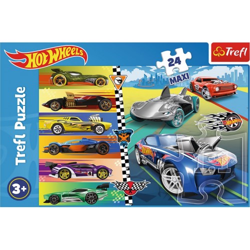 Пазли Trefl 24ел. Maxi Швидкі перегони. Hot Wheels 14362