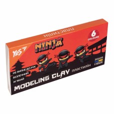 Пластилін Yes Ninja 6 кольор. 120гр 540624(40)