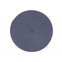 Серветка настільна кругла "Casual" 38см сталевий синій №445-057/Bonadi/(4)