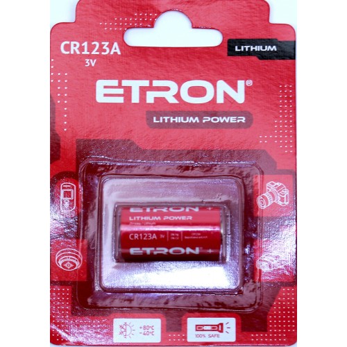 Батарейка Etron Lithium Power CR123-С1/1bl 3V(20)