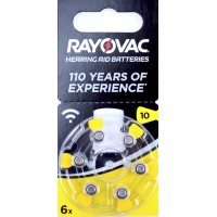 Батарейка Rayovac Zinc Air 10/6bl(6)(60)