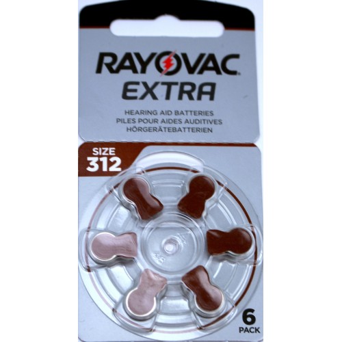 Батарейка Rayovac Zinc Air 312/6bl(6)(60)