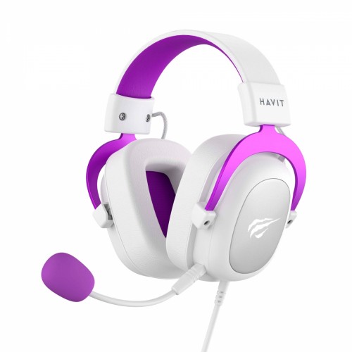 Навушники Havit HV-H2002D white/purple+мікрофон