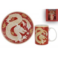 Набір чайний керам.2предм.(чашка500мл+блюд.20см)"Символ року2024Дракон"№K020/Bonadi/(1)(8)