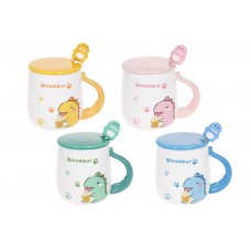 Чашка-заварник керам. 430мл "Dinosaur" з кришкою і ложкою №927-224/Bonadi/(1)(24)