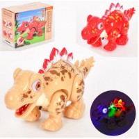 Динозавр 26см,на бат-ці, ходить, звук,світ.,2 кольори,в кор-ці,20х14,5х9,5см №3366(36)