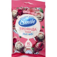 Серветки вологі New Smile Daily (15шт) Троянда 2219(52)