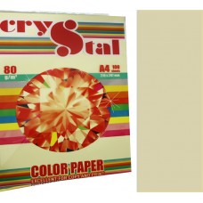 Папір кольор. А4 80г/м паст. Crystal Color Paper Ivory 100 (слон. кістка)(100)