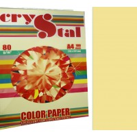 Папір кольор. А4 80г/м паст. Crystal Сolor Canary 115(св.-жовтий)(100)(2500)
