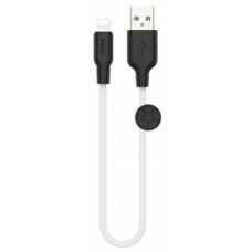 Кабель USB > lightning HOCO X21 Silicone 0.25м black/white