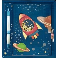 Блокнот на замку А5 56арк. "Космос" з ручкою №W361951-A(60)
