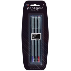 Набір ручок кульк. масл. Linc 412209 Pentonic 1мм 3шт (синя,червона,чорна)