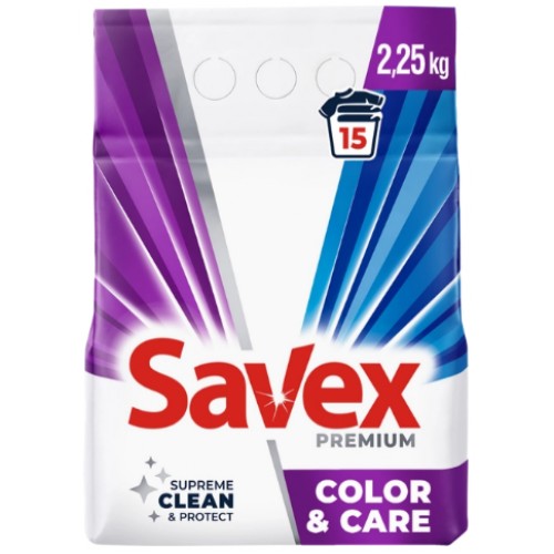 Прал. порошок 2,25кг автомат Savex Color&Care(6)