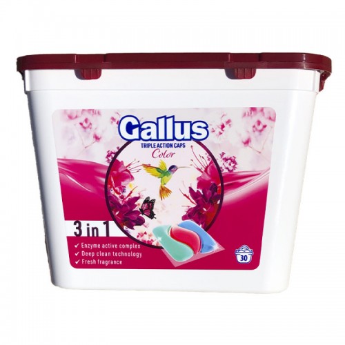 Прал. порошок в капсулах 30шт Gallus color(8)