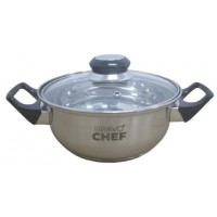 Каструля нерж. Bravo Chef 18см 1,6л з бакелітовими ручками BC-2002-18/10779(6)