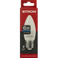 Лампа Etron Light Power LED 1-ELP-095 C37 6Вт 6500K Е27(10)