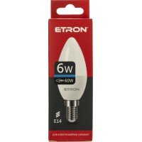 Лампа Etron Light Power LED 1-ELP-096 C37 6Вт 6500K Е14(10)