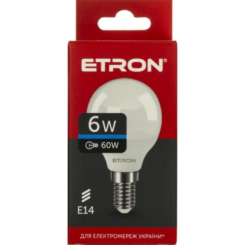 Лампа Etron Light Power LED 1-ELP-098 G45 6Вт 6500K Е14(10)