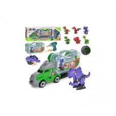 Конструктор Трейлер 42см,на шурупах,динозаври 2шт,шуруповерт,на бат-ці №MY5605()2