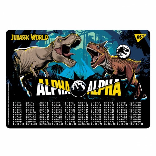 Підкладка для столу Yes 492049 Jurassic World Таблиця множення(10)(200)