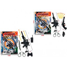 Набір зі зброєю: автомат 37см,пістолет,бінокль,на планшеті,43х31х4см №0100-1-4(48)