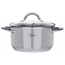 Каструля нерж. Bravo Chef 20см 3,6л з кришкою BC-2001-20/08699(6)