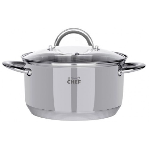 Каструля нерж. Bravo Chef 20см 3,6л з кришкою BC-2001-20/08699(6)