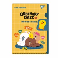 Папка-куточок Yes Line Friends 492106 A4 з клапаном(12)