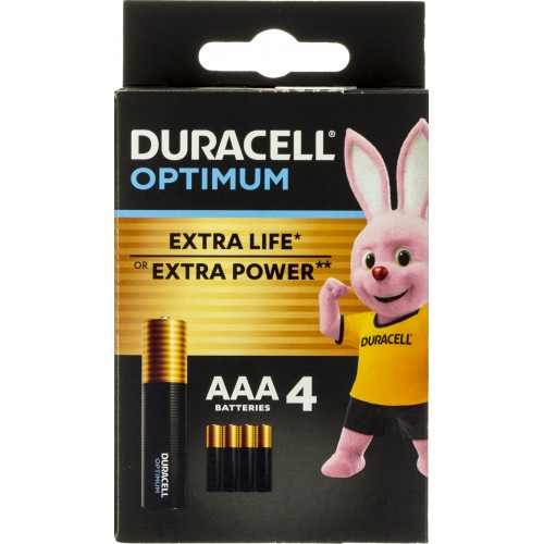 Батарейки Duracell Optimum LR-03/блістер 4шт (8)(10)