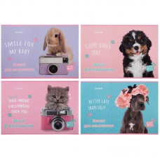 Зошит для малюв. на скобі 12/100 А4 "Studio Pets" софт тач+УФ лак №SP23-241/Kite/(20)(160)