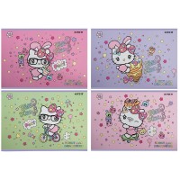 Зошит для малюв. на скобі 12/100 A4 Hello Kitty Уф лак+глітер HK23-241/Kite/(20)(160)