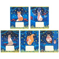 Зошит 12арк. кліт. "Kite" софт тач+Уф лак Лісова казка №K23-232-2(25)(600)