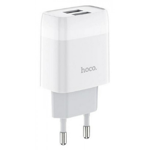 Зарядний пристрій Hoco C73A 2USB+microUSB 2.4A white(30)