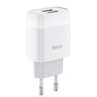 Зарядний пристрій Hoco C73A 2USB+lightning 2.4A white(30)