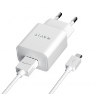 Зарядний пристрій Havit HV-ST111 USB microUSB 1м cable white