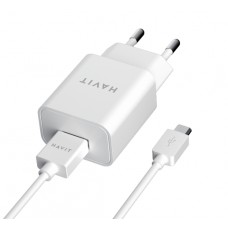 Зарядний пристрій Havit HV-ST111 USB microUSB 1м cable white