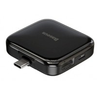 Концентратор (Hub) Baseus Fully Folded portable 4 порти USB2.0 black CAHUB-CW01
