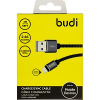 Кабель USB > Lighting Budi 2.4A 3м DC206L30B-BLK