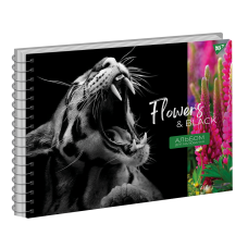 Альбом для малюв. на пруж. 20/120 А4 "Flowers&Black" виб.гібрід.лак №130550/Yes/(3)(108)