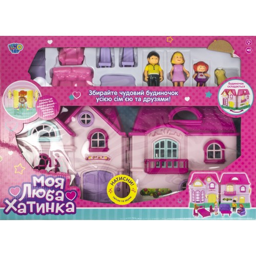 Будинок 23,5х24х12см,меблі,фігурки,звук.,світ.,на бат-ці,в кор-ці,53х38х7,5см 316526A(12)