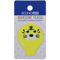 Стікери-закладки пласт. Economix Fun balloons 40х50мм 20шт асорті E20967-01(48)