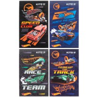 Блокнот А6 50арк. б/лін. тв. обкл. Hot Wheels №HW23-195/Kite/(12)