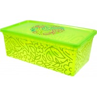 Коробка-бокс пласт. Qutu Light Box Flouresent green з кришкою 5л 55505