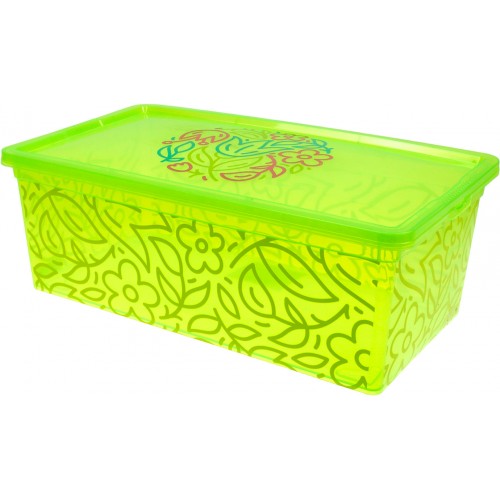 Коробка-бокс пласт. Qutu Light Box Flouresent green з кришкою 5л 55505