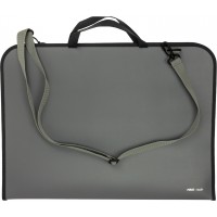 Портфель CoolForSchool CF30006 A3 пласт. на блиск.,сірий(20)