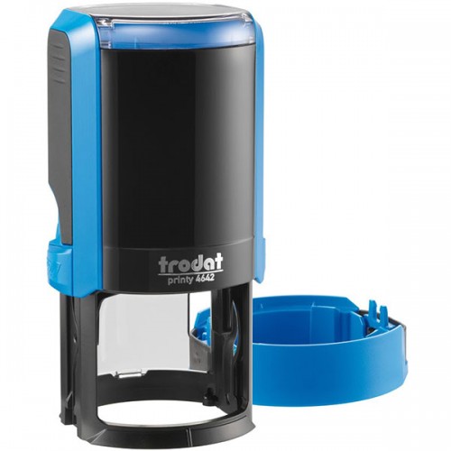 Оснастка для круглої печатки пластикова d-42 мм Trodat NEW і штамп ПК40-50 (ковпачок) синя 4642
