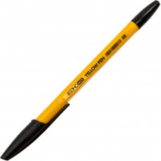 Ручка кульк. Economix E10187-01 Yellow Pen 0,5мм чорна,корпус жовтий(50)(1000)