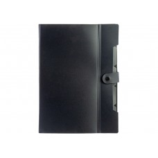 Папка-конверт Optima O35541 A4 на кнопці,6від.,з розширенням,чорна з графітовим(30)